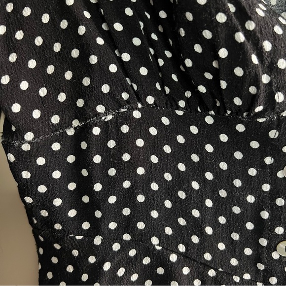 Free People Love Street Polka Dot Peplum Romantic Blouse - Picture 5 of 8